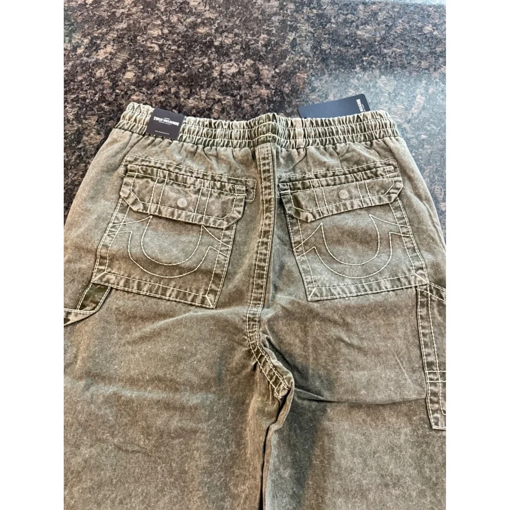True Religion Vinny Carpenter Big T Pants‎ Kalamata Green 109994C Mens 32 NEW